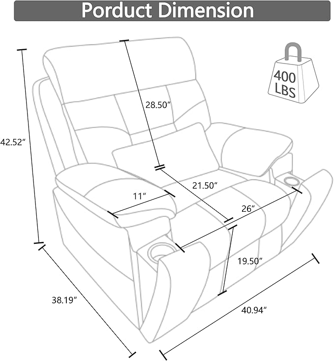 4 OKIN Motor Power Lift Recliner Chair for Elderly Adults Extra Large Lay Flat Recliners with Massage Heat, Adjustable Head-Back-Lumbar-Leg-Support, Extended Footrest, 2 Cup Holders