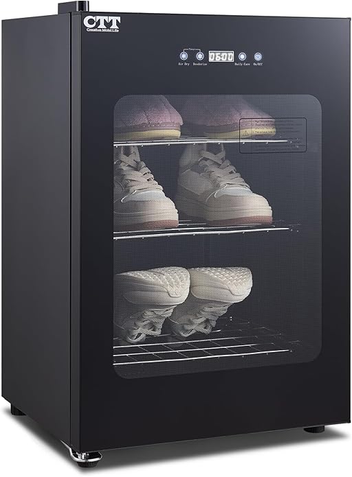 CTT Boot Dryer for Work Boots, Shoe Dryer for Sneakers, Gloves, Helmet & Boxing Glove, Electric Boot Dryer with Pull-out Detachable Rack, 3 Drying Mode, Timer, Auto-shut Off