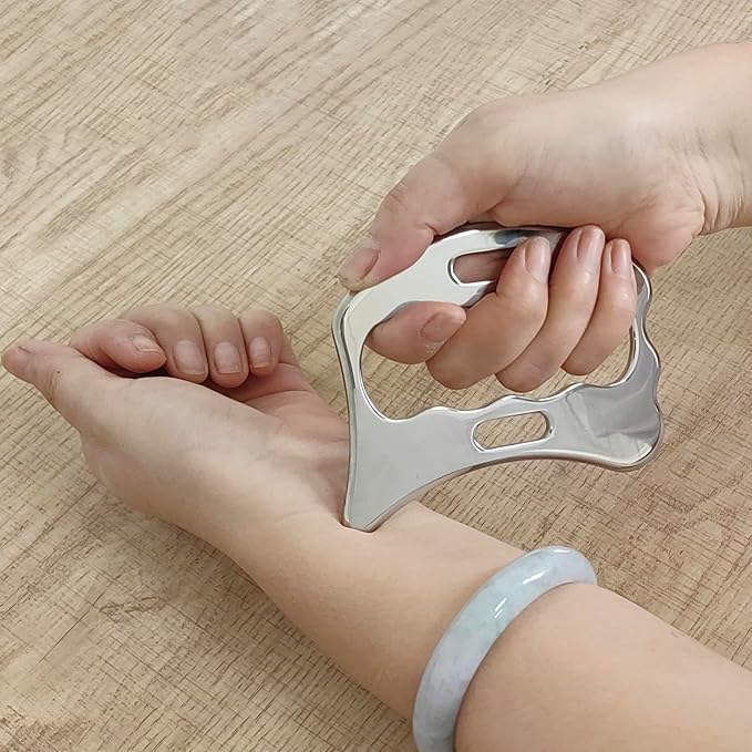 BYYDDIY SD 2 in 1 Stainless Steel GuaSha Muscle Scraper Tools Set,Scar Tissue Tool,Physical Therapy Tools,Muscle Scraping Tool,Massage Scraper,IASTM Tools,Soft Tissue Massage Tool (SD2)