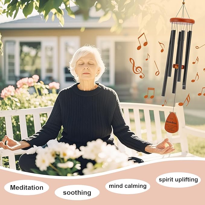 Birthday Gifts for Grandma, Grandmother Gift for Birthday, Mothers Day, Thanksgiving, Christmas, 32 Inch Wind Chimes Gift for Home Decor