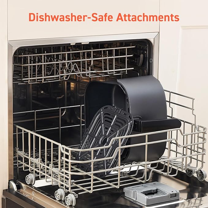 COSORI Air Fryer Pro 9-in-1, Compact 5QT, 450℉: Half Time & Chef-Grade Cook, One-Wipe Clean Glass Panel, 130+ In-App Recipes with Nutritional Info, Nonstick & Dishwasher-Safe Basket, Ceramic, Gray