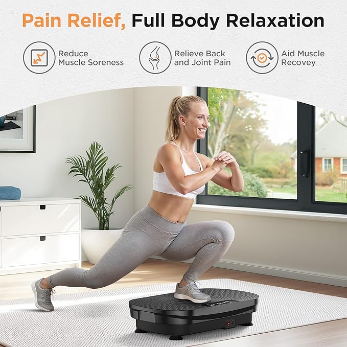 FEIERDUN Vibration Plate Exercise Machine, Vibration Plate for Lymphatic Drainage, Power Plate Vibration Platform for Weight Loss, Toning & Wellness