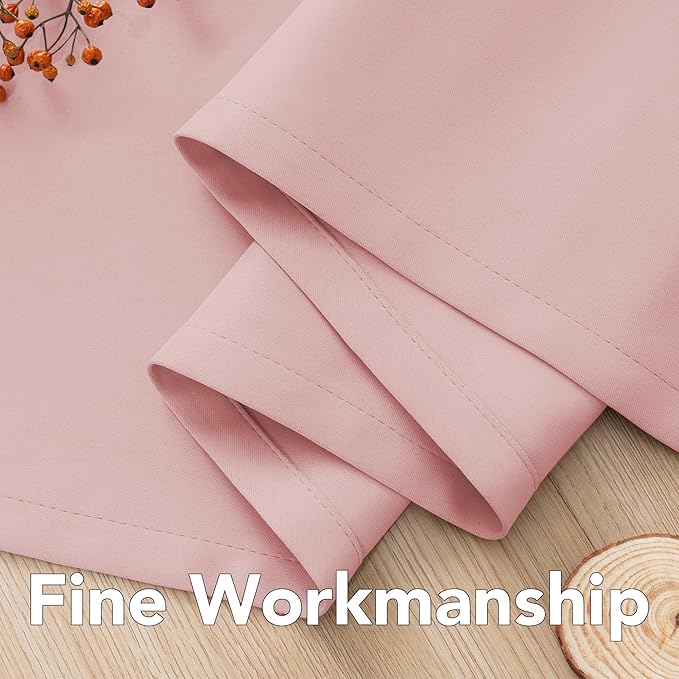 H.VERSAILTEX Blackout Curtains for Bedroom Thermal Insulated Room Darkening Living Room Curtains 84 Inch Long Grommet Privacy Protection Window Curtain Panels/Drapes for Nursery, 2 Panels, Baby Pink