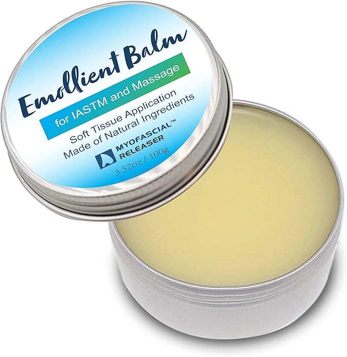 Massage Tools Emollient Balm - Natural Essential Massage Oil - Myofascial Release Tool Massage Cream for Massage Therapy - IASTM Tool Muscle Rub Ultra Strength - Gua Sha Tool Partner for Body (100g)