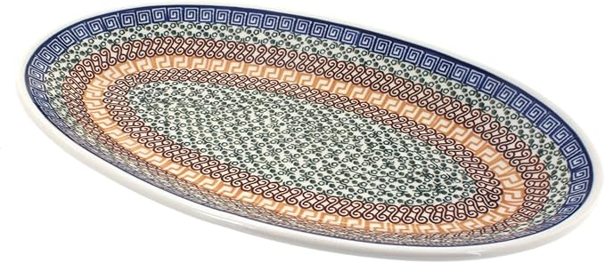 Blue Rose Polish Pottery Athena Oval Platter