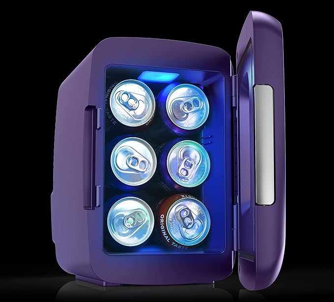 Frigidaire EFMIS179 Gaming Light Up Mini Beverage Refrigerator, Purplehaze