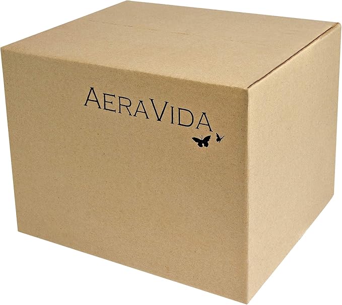 AeraVida 8-Inch Handmade Mango Wood Lotus Blossom Plate Tray | Decorative Carved Wooden Bowl for Tabletop, Entryway or Kitchen | Rustic Boho Accent Dish for Home Décor or Gifting