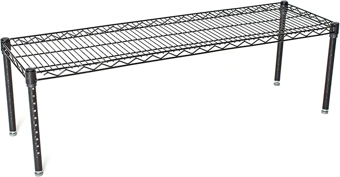 Omega Products Corporation 21" Deep x 72" Wide x 14" High Black Stationary Dunnage Rack