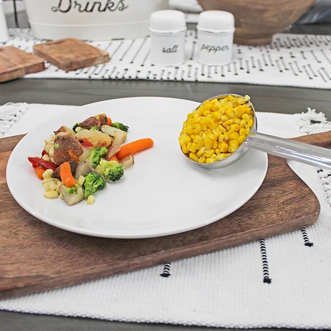 Darware Portion Control Serving Spoons (6-Piece Ladle Set); w 1/4 Cup, 1/2 Cup, 3/4 Cup & 1 Cup (2, 4, 6, 8 oz) & 1/2 & 1 Cup Utensils/Spoodles