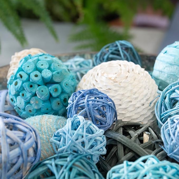 ANDALUCA Decorative Balls Bag Bowl Filler Home Decor (Turqouise Blue)