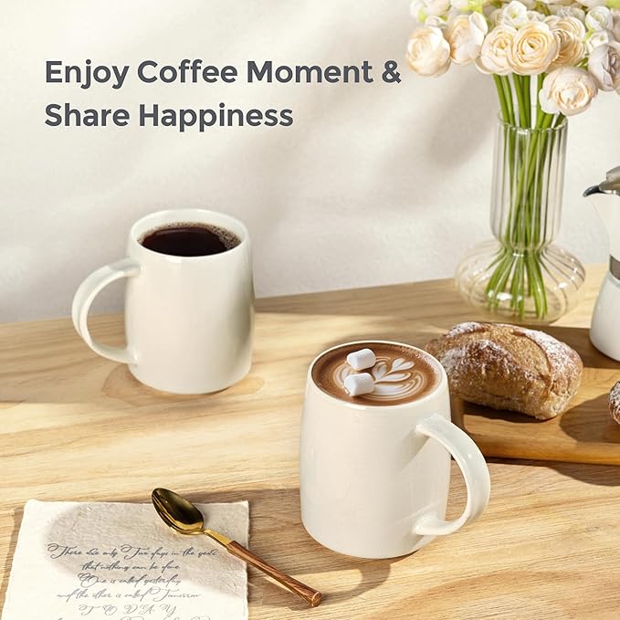 GBHOME Large Coffee Mugs Set of 6, 18oz Handmade Ceramic Coffee Mugs Set with Gradient color for Latte/Tea/Beer/Hot Cocoa, Dishwasher & Microwave Safe