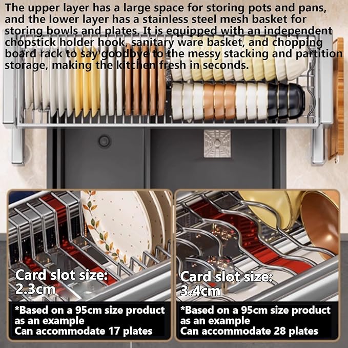 Kitchen Sink Rack Sink Above The Dish Drain Dish Washing Rack Stainless Steel Multifunctional Dish Storage Rack,Over The Sink Drying Rack for Dishes(2,75cm/29.5in)