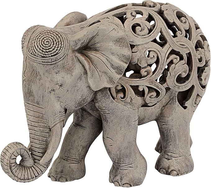 Design Toscano Anjan the Elephant Jali Sculpture