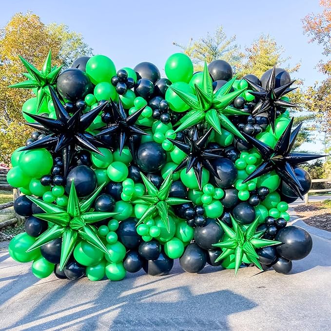 130pcs Green Balloons Different Sizes 18" 12" 10" 5" Party Latex Balloons for Birthday Dinosaur Baby Shower St. Patrick's Day Summer Jungle Forest Safari Party Decorations