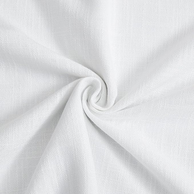 Vision Home White Pinch Pleated Full Blackout Curtains 60 inch Wide Thermal Insulated Window Curtains for Living Room Bedroom Room Darkening Pinch Pleat Drapes with Hooks Back Tab 1 Panel 60" Wx72 L