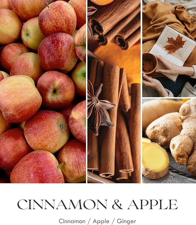 AOOVOO Apple Cinnamon Candles - 22 oz Scented Candles, Aromatherapy Candle, Soy Candle for Home Scented