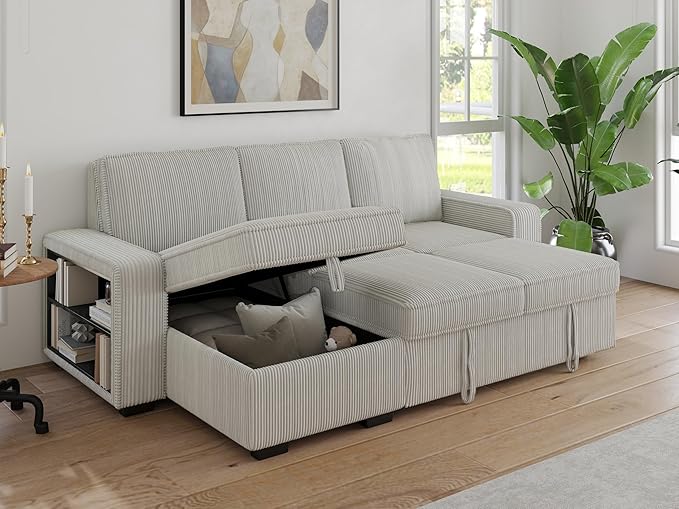 91-inch Reversible Sectional Sleeper