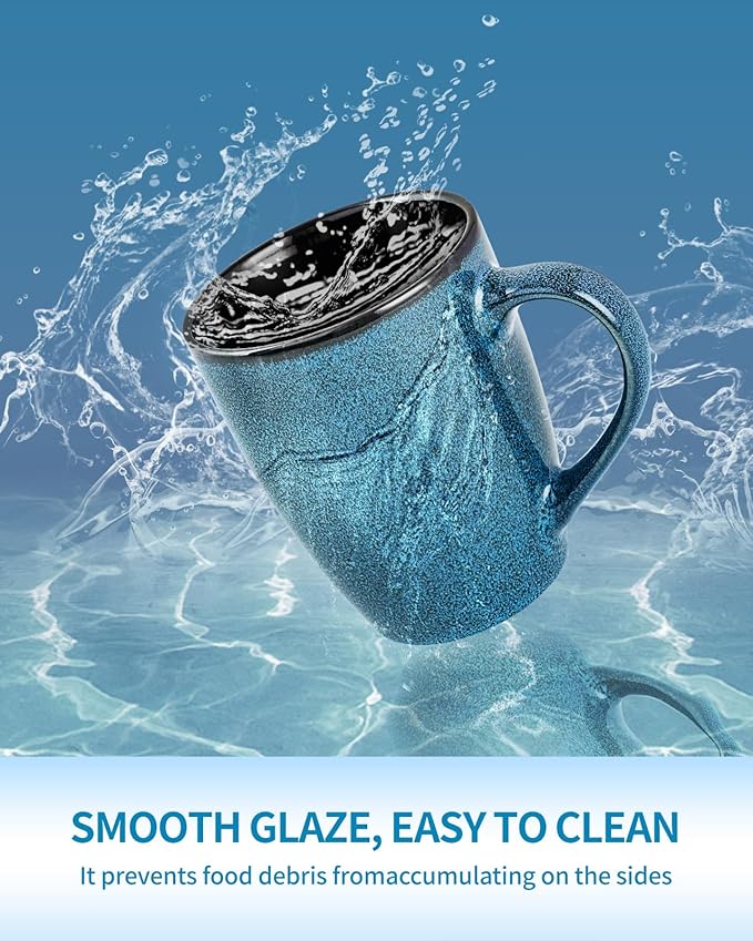 Ceramic Mugs 12oz,Large Ceramic Coffee Cups for Men, Women, Dad, Mom, Modern Coffee Mugs With Handle For Tea,Latte,Cappuccino,Cocoa. (green and blue 4pack)