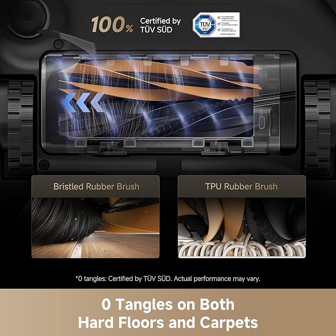 DREAME L40s Ultra Robot Vacuum and Mop, 19,000Pa Suction, Auto-Empty, Mop Self-Cleaning, 100% Detangling DuoBrush, Extending Mops and Side Brush, 1.57in Obstacle Clearing, App & Voice Control (White)