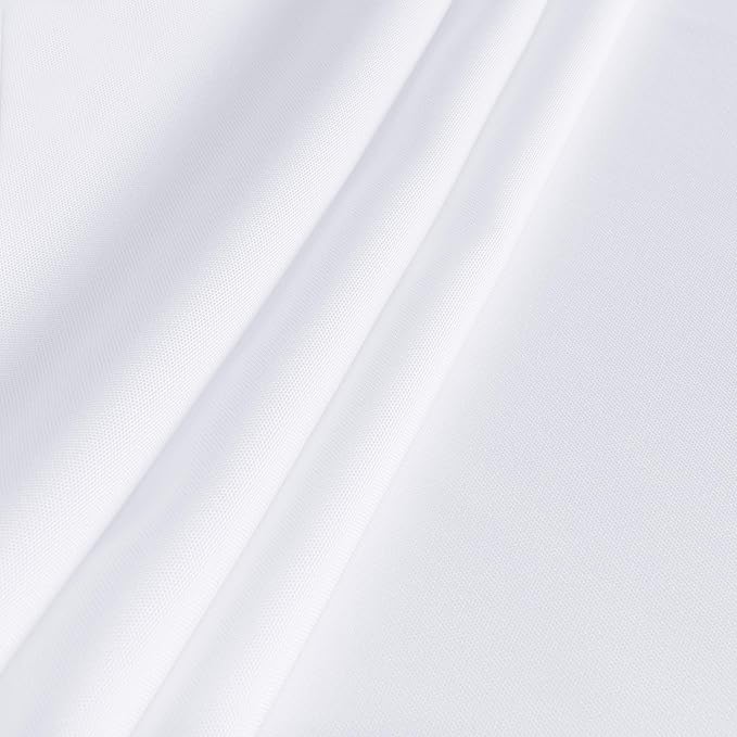 sancua Rectangle Tablecloth - 54 x 78 Inch - Stain and Wrinkle Resistant Washable Polyester Table Cloth, Decorative Fabric Table Cover for Dining Tables, Buffet Parties and Camping, White