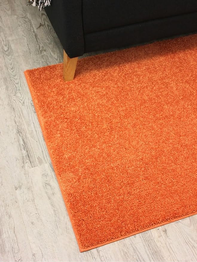 KOECKRITZ Soft and Colorful Kids Classroom Area Rugs (Passes Flammability Pill Test) Many Sizes and Bright Colors to Select from (9' Round, Tangerine)