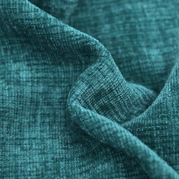 CaliTime Throw Pillow Covers Decorative 20 X 20 Inches Pack of 2 Cozy Chenille Cushion Cases for Couch Sofa Bed Living Room Home Teal