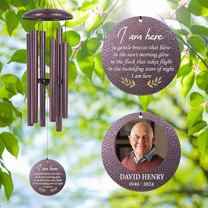 ASTARIN Happy Retirement Gifts Wind Chimes, Personalized 30" Wind Chime for Teacher Coworkers Boss, Personalized Retire Gifts Deep Tone Windchime