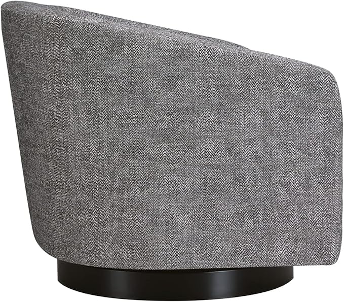 CHITA Swivel Accent Chair, FSC Certified Upholstered Fabric Barrel Chair for Living Room Set of 2, Fully Assembled, Pebble Grey