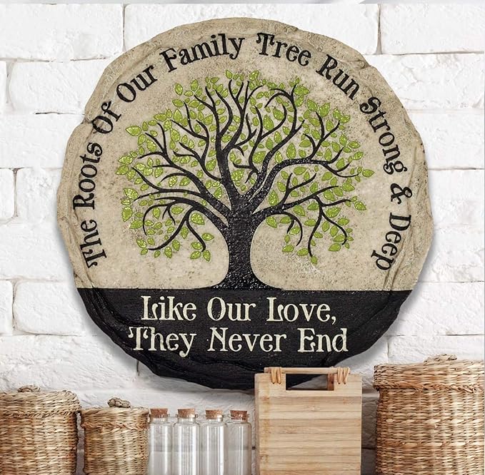 Spoontiques - Garden Decor - Mother Left Our Life but Never Hearts - Decorative Stone for Garden