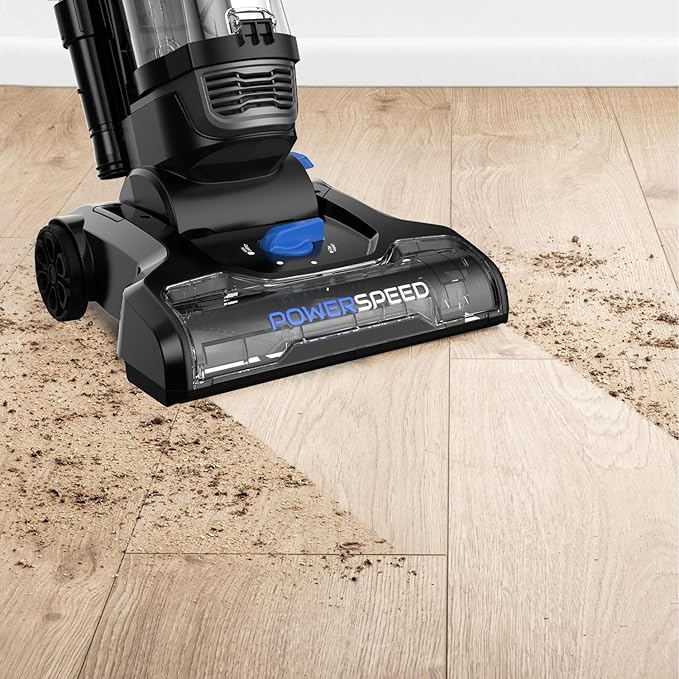 Eureka PowerSpeed Lightweight Upright Vacuum Cleaner for Carpet and Hard Floor, Powerful Bagless Upright Vacuum Cleaner for Home Pets, NEU181A, Blue