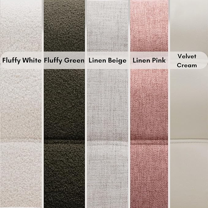 48" Small Loveseat for Small Spaces, Modern Sherpa Mini Sofa Couch 2-Seater Velvet Love Seat with Quilting Back and Gold Legs for Living Room/Bedroom, Cream