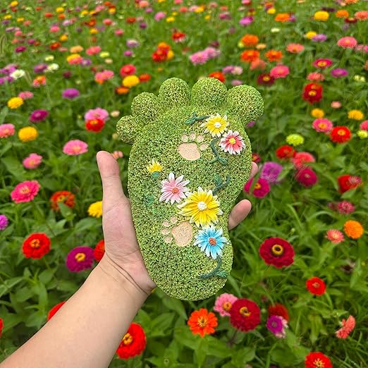 Garden Stepping Stones - Decorative Stones for Patio, Lawn, Stepping Stones Made of Resin (Set of 2)