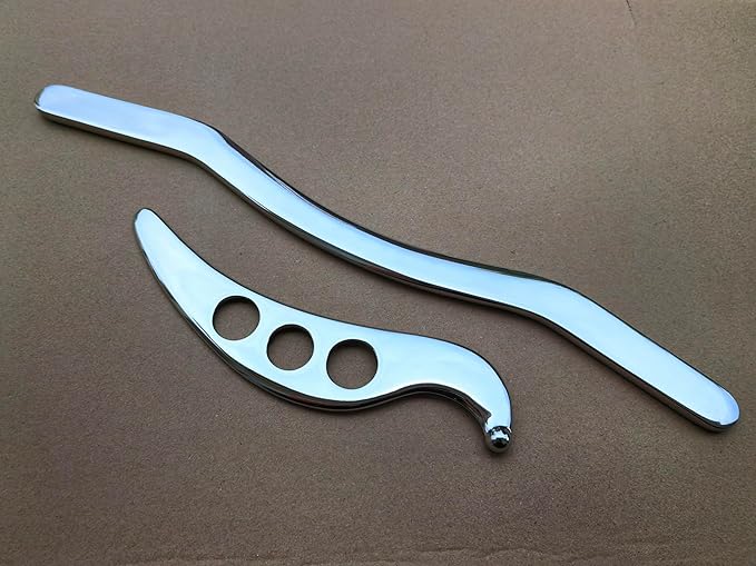 Gua sha Tool gua sha Stainless Steel iastm Tool Gussha Massage Tool Muscle Scraping Tool for Soft Tissue Therapy and Reduce Arms,Back, Legs, Neck Muscle Pain(zhisandong)………