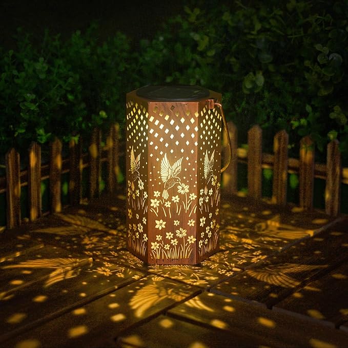 Birthday Gifts for Women Hummingbird Solar Lights Outdoor - Gifts for Mom, Mothers Day Gifts Solar Lanterns Outdoor Waterproof Garden Decoration for Outside, Outdoor, Patio, Yard, Lawn
