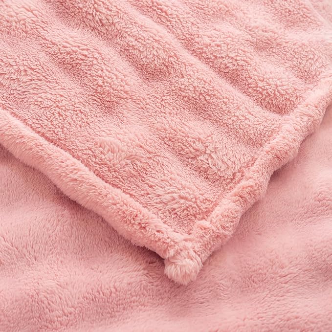 YUSOKI Luxury 3D Bubble Throw Blanket 2lb,All Ages,Home Decoration, (Light Pink,50 * 60inches)