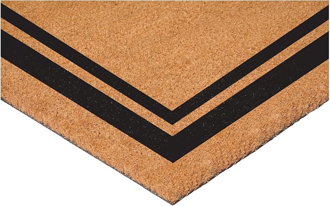 Calloway Mills 152962448 Black Border 24" x 48" Monogram Doormat (Letter C)