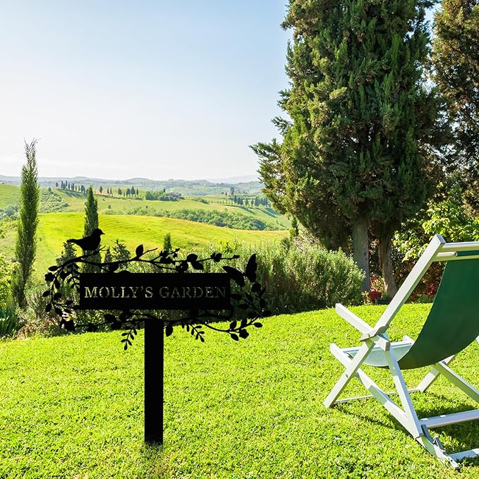 Customized Bird Names Garden Metal Stake Sign, Patio & Lawn Decor