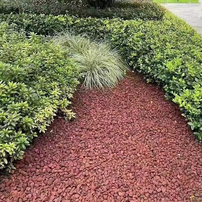 5LB Succulent and Cactus Gravel Pebbles, 1/5 Inch Natural Decorative Polished Stones, River Rocks for Vases Gardening Indoor and Outdoor Decorative Rocks, Red