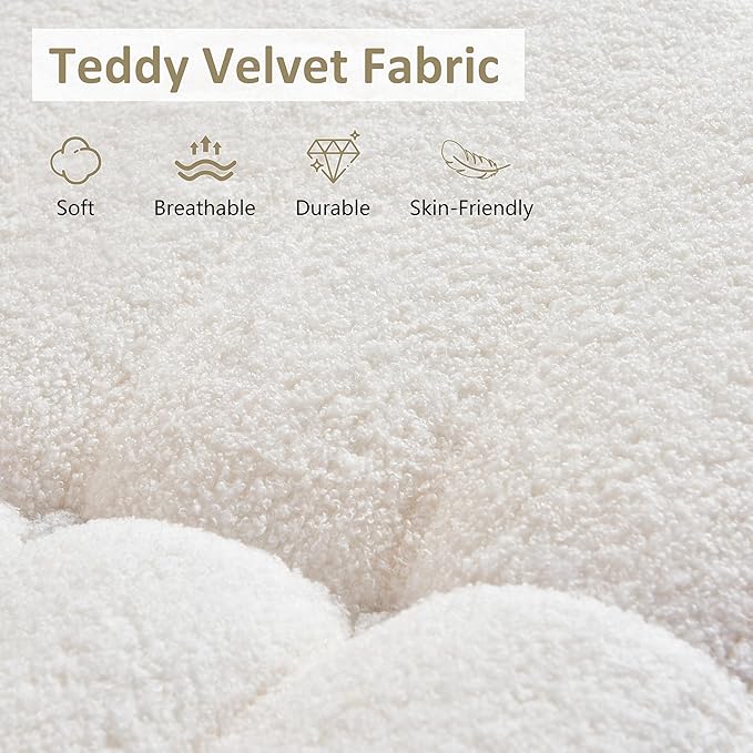 Bean Bag Chair, Oversized Loveseat Fireside Chair for Adults, 2 Seater with Memory Foam Filled, Lazy Sofa Lounge Floor Sofa for Living Room, Bedroom, Office, No Assembly Required. (Beige)