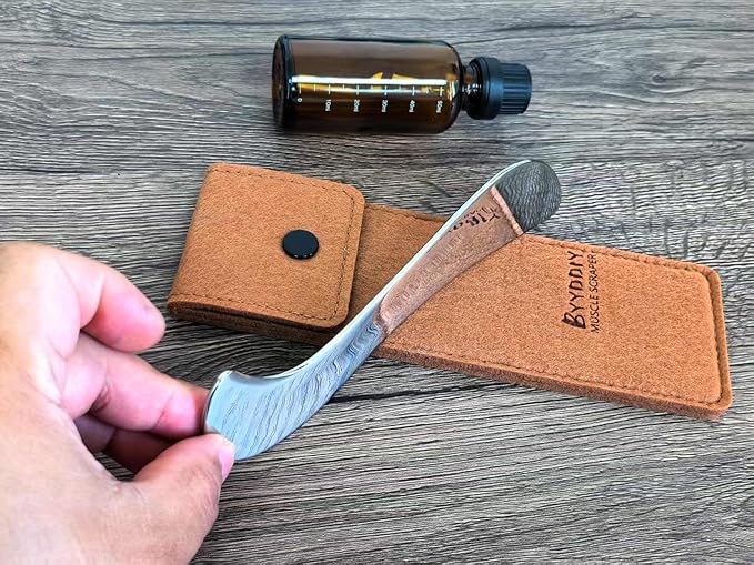 BYYDDIY Single-Bevel Stainless Steel Gua Sha Muscle Scraper Tool,Muscle Scraping Tool (S-Pro)