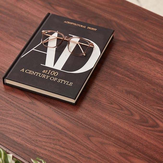 Farmhouse Coffee Tables for Living Room,Square Tea Table with Open Storage Shelf,Large Coffee Table,Rustic Wooden Center Table,White