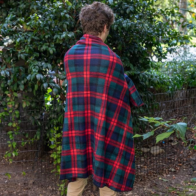 50x60 Throw Blankets, Plaid Fleece Throw Blankets for Bedroom, Couch, Livingroom, Chair, Pets, Outdoors