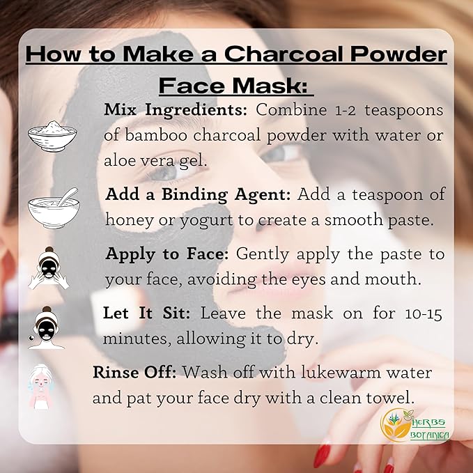 Activated Charcoal Powder 100% Food Grade, Natural Detoxifier for Teeth Whitening, Digestive Health, Face Masks, DIY Skincare, Detox Drinks & Bug Bite Relief 3.5 oz Pack