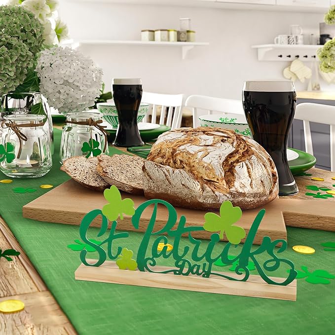 COCHIE Metal St. Patrick's Day Sign, St Patricks Day Decorations for Home, Office, Shelf, Mantel, Indoor, Shamrock Decoration, Saint Patrick Day Decor (Shamrock)