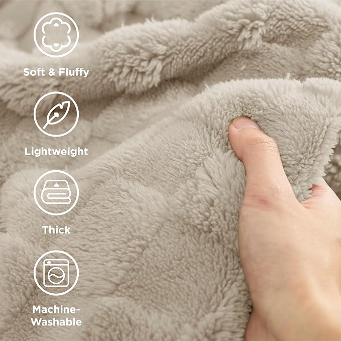 Bedsure GentleSoft King Size Blanket for Bed - Super Soft Cozy Blankets for Women Men Girls, Large Fuzzy Fleece Throw for Bedroom Decor, Light Brown,108x90 Inches