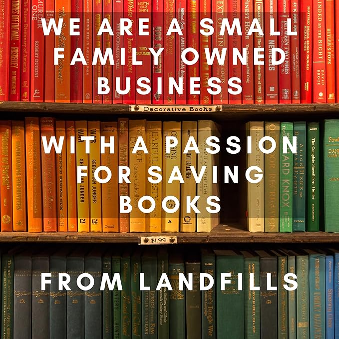 Curated Decorative Books Hardcover Décor Books for Home Décor, Choose Color, Interior Design, Office, Wedding Display, Instant Library, or Staging (Brown, Half Foot)