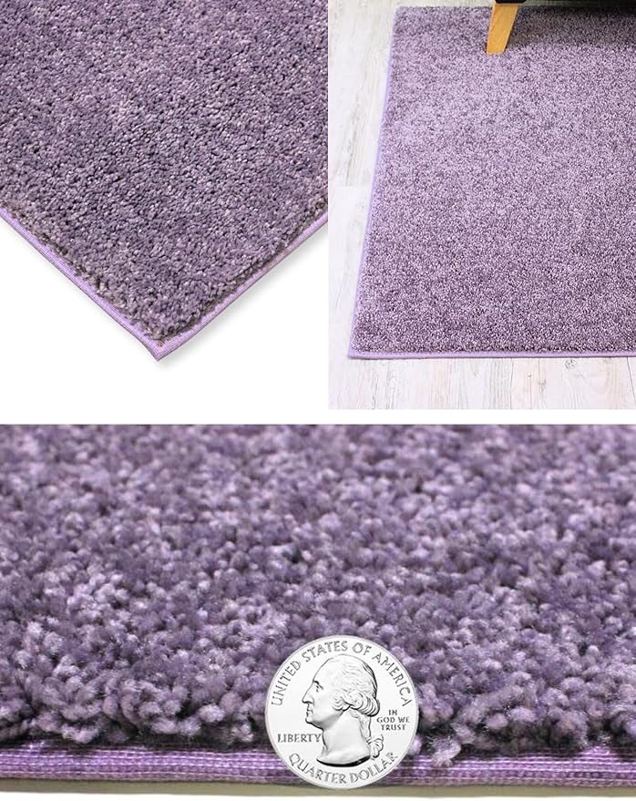 KOECKRITZ Soft and Colorful Kids Classroom Area Rugs (Passes Flammability Pill Test) Many Sizes and Bright Colors to Select from (3' x 12', Lavender)