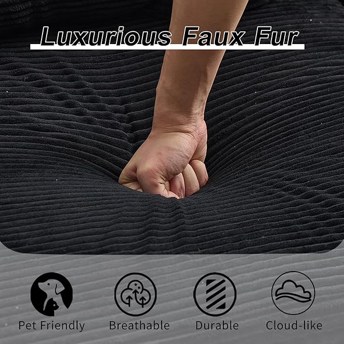 78" W Loveseat Sofa, 4 in 1 Convertible Floor Sofa Bed, Boneless Cloud Couch with Cup Holder, Fold Out Floor Couch, Loveseat Recliner Sleeper for Living Room Bedroom Lounge(Corduroy, White)