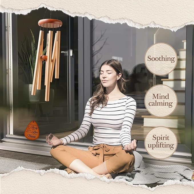 40th Wedding Anniversary Wind Chime, Happy 40th Anniversary Romantic Gifts for Couple, Parents, Wife, Husband, Friends, Ruby Anniversary's Keepsake Gifts Ideas, Large-36''