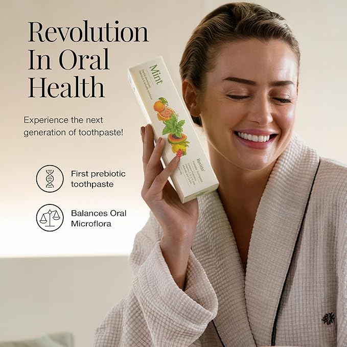 Revitin Toothpaste | Fluoride-Free Prebiotic Mint Tooth Gel | No SLS, Gluten Free, Dye Free, GMO Free, No Sweeteners | Non-Toxic, Kid Approved, Pack of 3